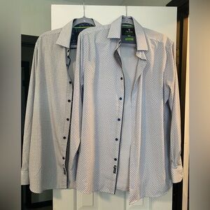 Tom Baine Mens Button Down Large Shirts 2 Pack